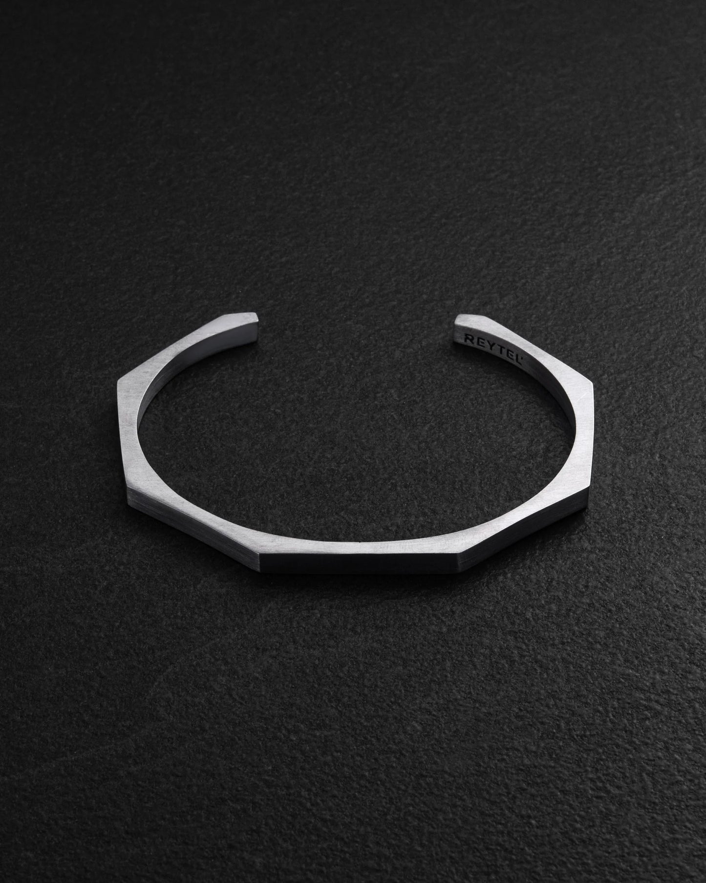 Stainless Steel Hexagon Cuff Bangle